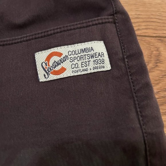 🤎 Vintage Columbia Aztek Shorts Women's 28 Brown/Maroo Hiking Omni-Shade EUC - Picture 2 of 4